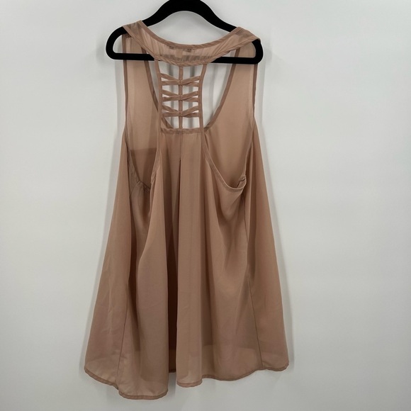 Papaya Ladies Tan Pocket Tank Top Large - Picture 2 of 3